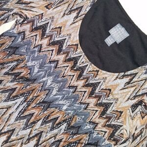 Rabbit Rabbit Rabbit Designs Geometric Black‎ Stretch Knit Knee Length Dress 8